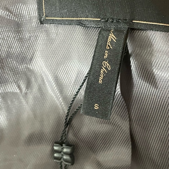 BCBGMAXAZRIA Olive Green Leather Women's Bomber Jacket-Small - Picture 9 of 11